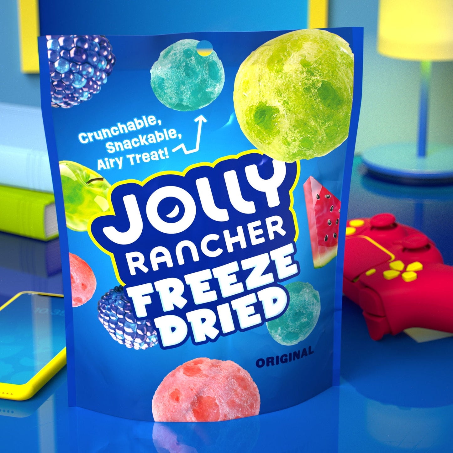 American Candy: Jolly Rancher Freeze Dried, Original Fruit Flavored Candy, 1 Bag