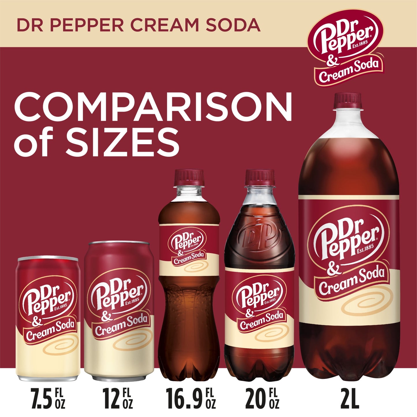 Dr. Pepper: Cream Soda Pop, 12 fl. oz., 12 Pack Cans