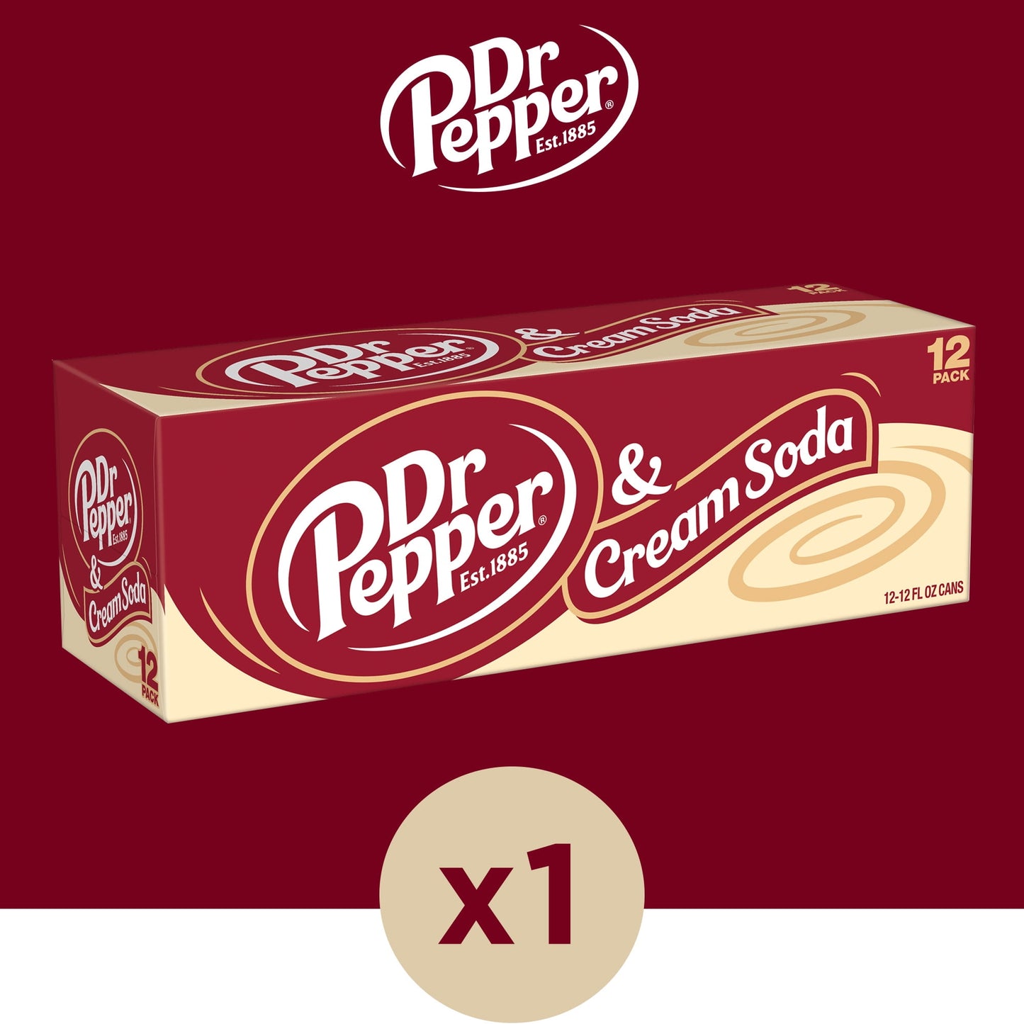 Dr. Pepper: Cream Soda Pop, 12 fl. oz., 12 Pack Cans