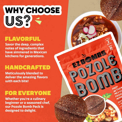 EZ Bombs: Pozole Bomb Seasoning, 1 Bag, 2 Pieces