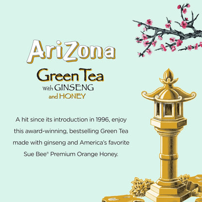 AriZona Tea: Green Tea with Ginseng and Honey, 12 Pack