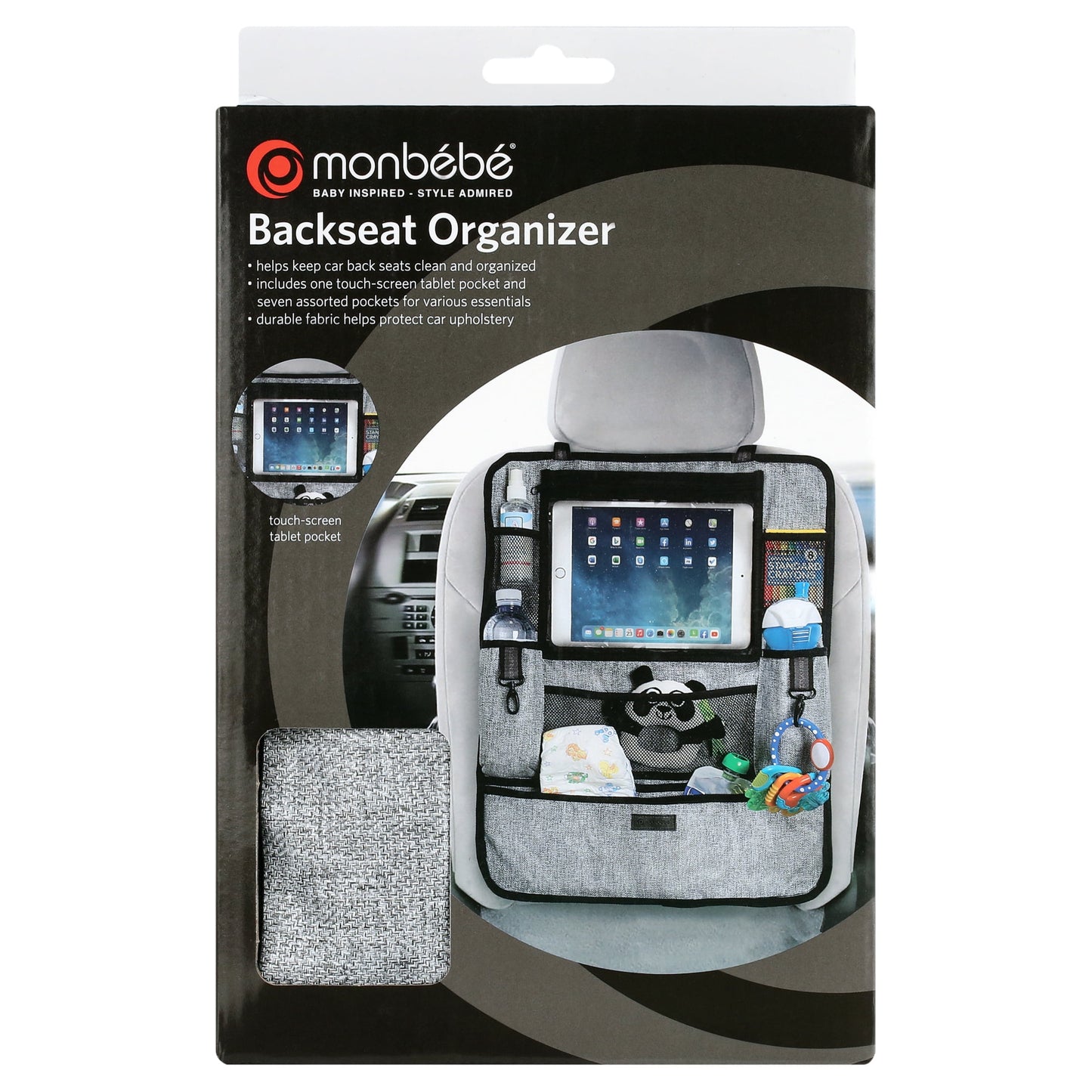 Monbebe: Backseat Car Organizer, Black