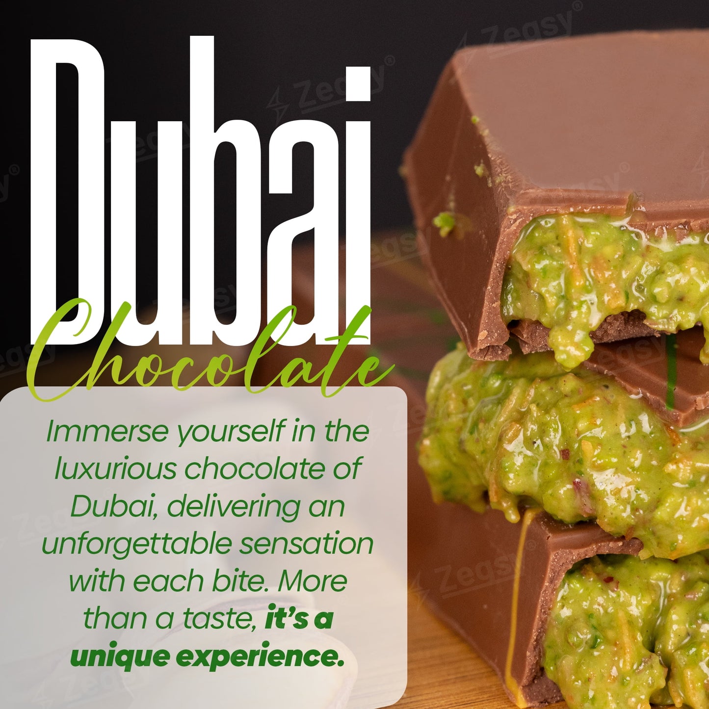 Dubai Candy: Knafeh Dubai Chocolate Pistachio Bar, 1  7.5 oz Bar
