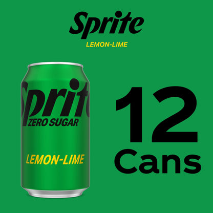 Sprite: Zero Sugar, Lemon Lime Soda Pop, 12 fl. oz., 12 Pack Cans