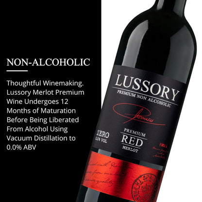 Wine: Lussory: Merlot, Non-alcoholic Red Wine, 1 Bottle