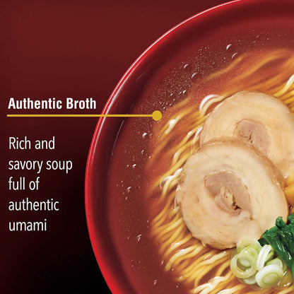 Nissin RAOH: Ramen Noodle Soup, Soy Sauce, 6 Pack