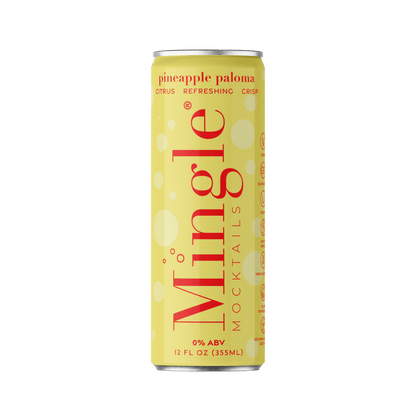 Mingle Mocktails: Pineapple Paloma Non-Alcoholic, 12 oz., 4 Pack