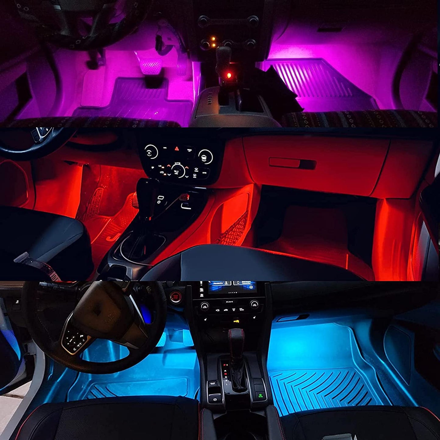 TiokMc: APP Control Car LED Lights - Under Dash Lighting Kit for Cars