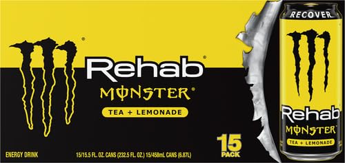Monster Energy Drink: Rehab Tea + Lemonade, 16 fl. oz. 15 pack cans