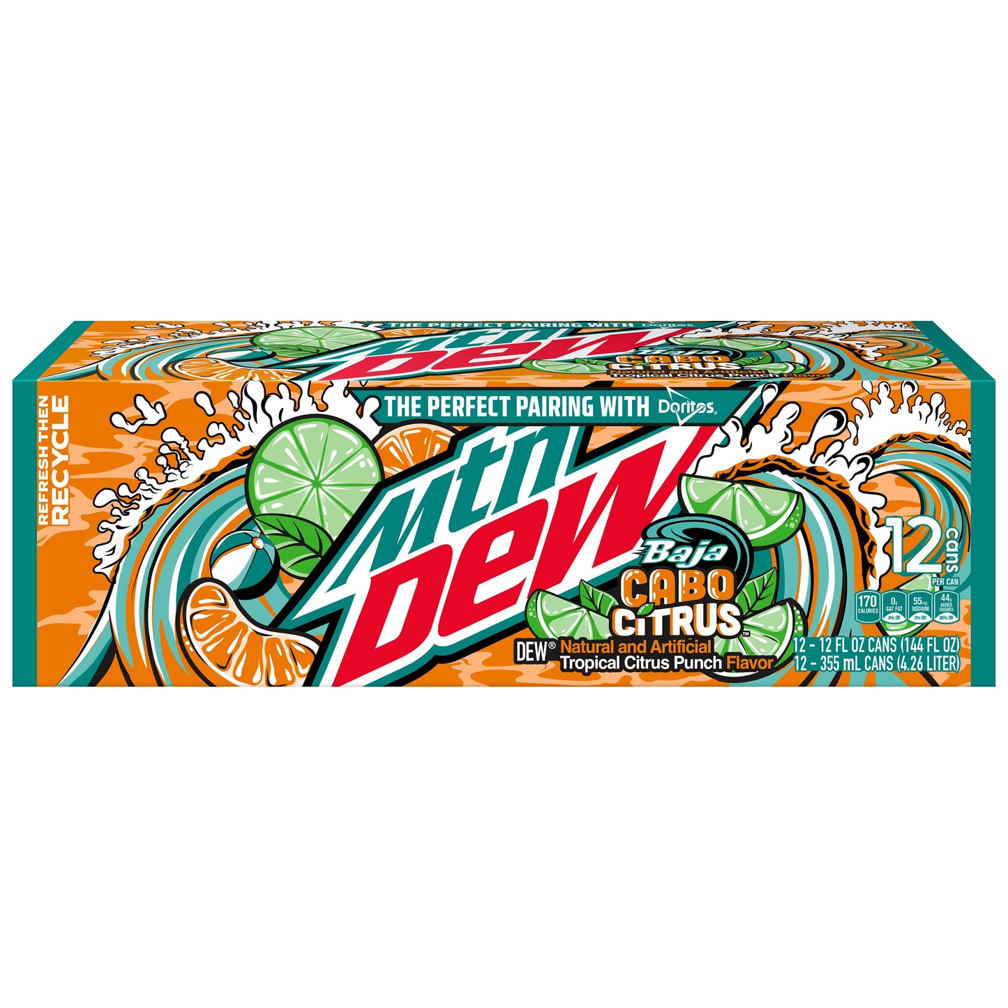 Mountain Dew: Cabo Citrus Baja Blast, 12 Oz., 12 Pack