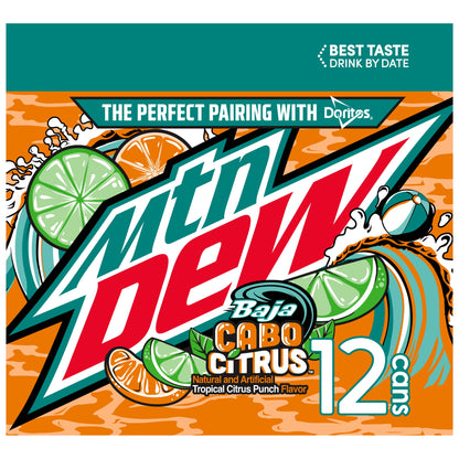 Mountain Dew: Cabo Citrus Baja Blast, 12 Oz., 12 Pack