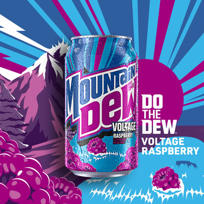 Mountain Dew: Voltage Raspberry Citrus and Ginseng, 12 oz., 12 Pack