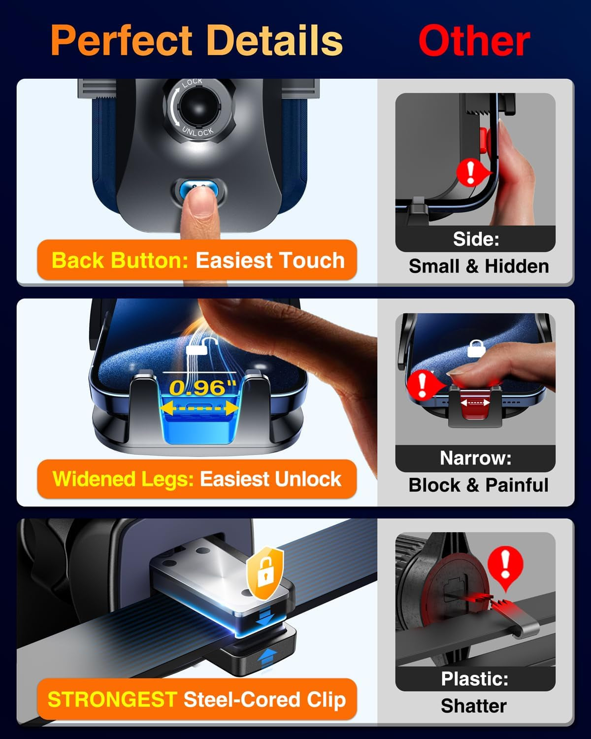 Military-Grade Car Phone Mount – Ultra-Strong Suction & 360° Rotation VANMASS