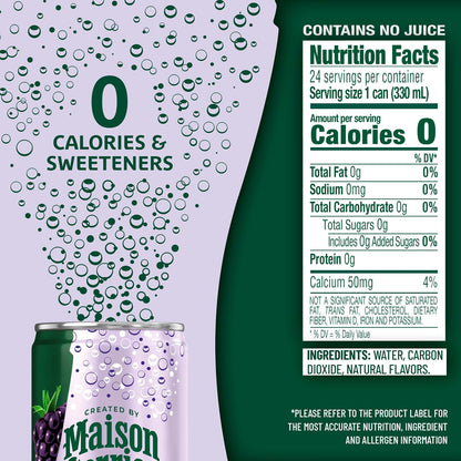 Maison Perrier: Forever Blackberry, Flavored Sparkling Water, 11.15 oz. 24 Pack