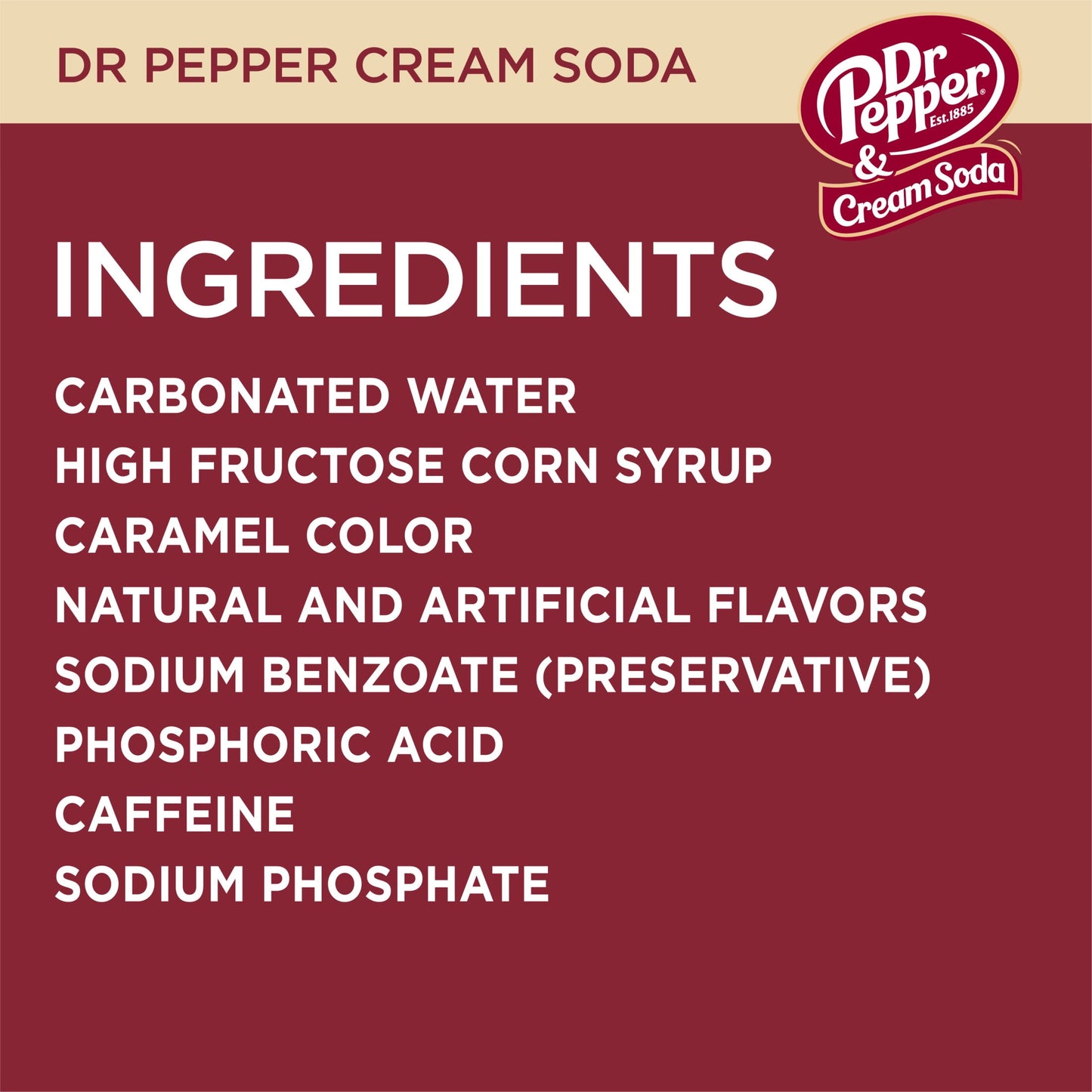 Dr. Pepper: Cream Soda Pop, 12 fl. oz., 12 Pack Cans