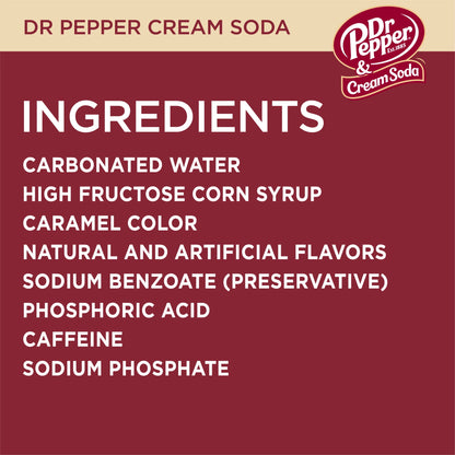 Dr. Pepper: Cream Soda Pop, 12 fl. oz., 12 Pack Cans