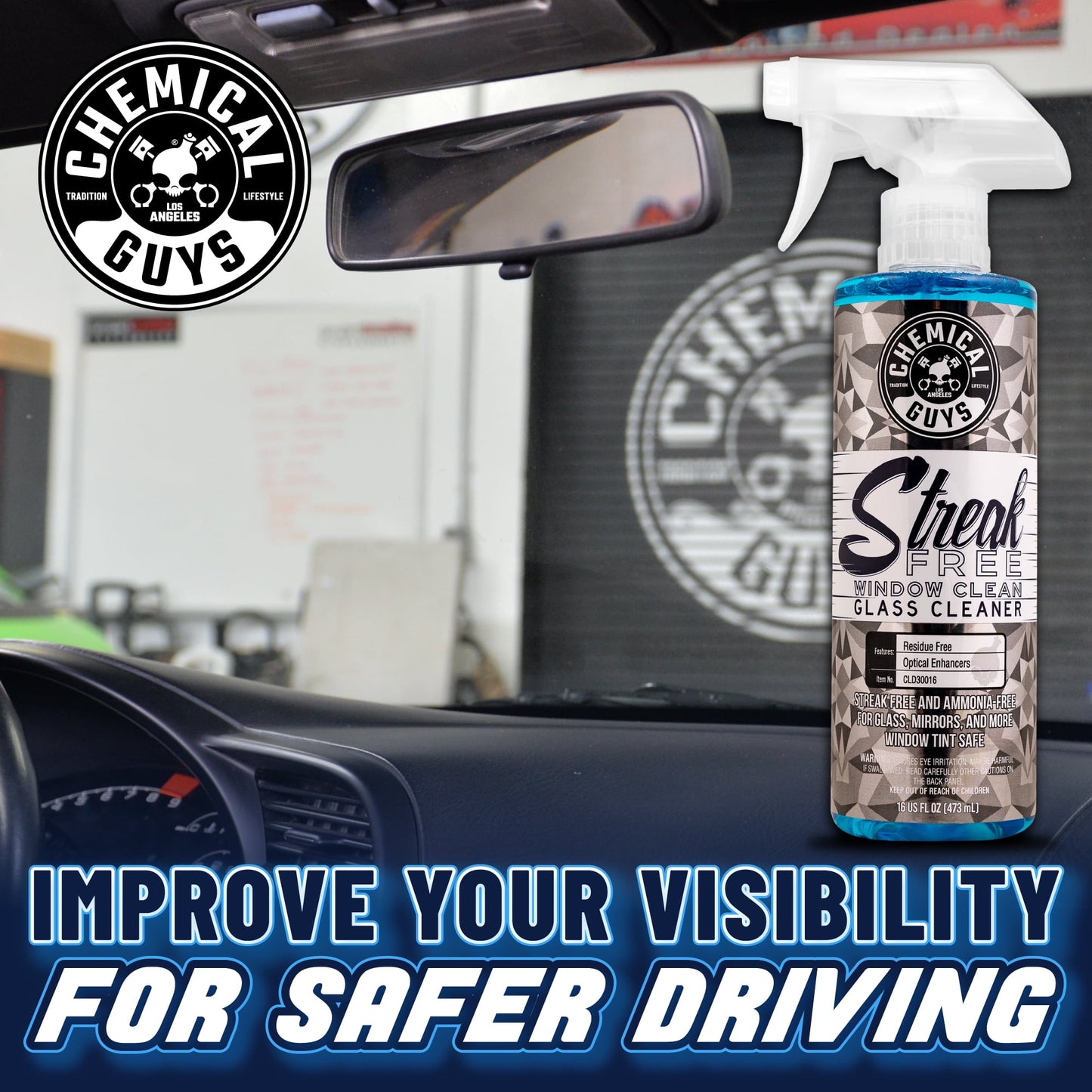 Chemical Guys: Streak Free Window Clean, 16 oz bottle
