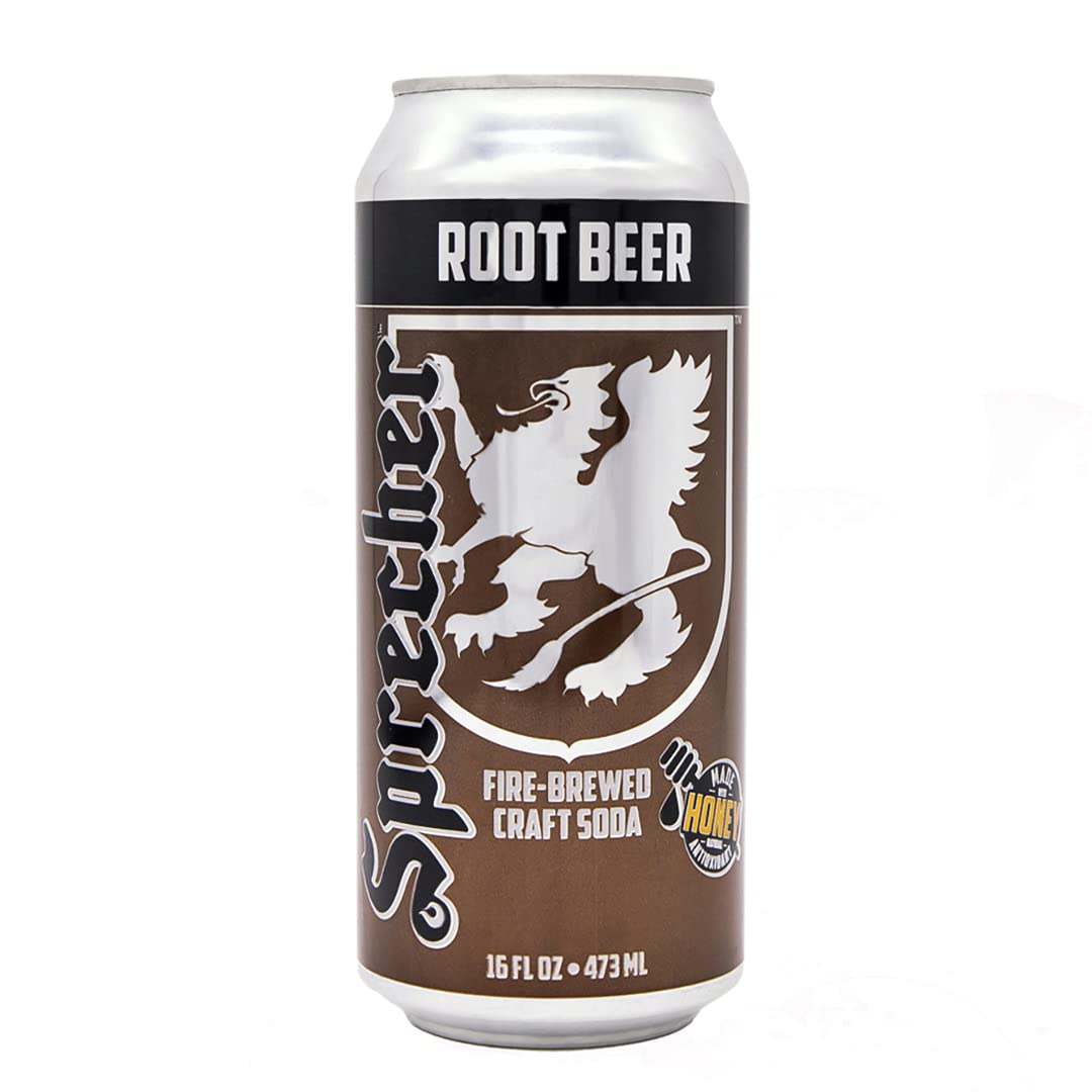 Sprecher Root Beer: Gourmet Low Calorie Craft Root Beer Soda, 16 oz., 12 Pack