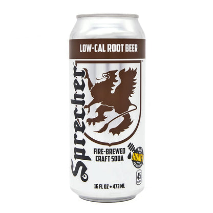 Sprecher Root Beer: Gourmet Low Calorie Craft Root Beer Soda, 16 oz., 12 Pack