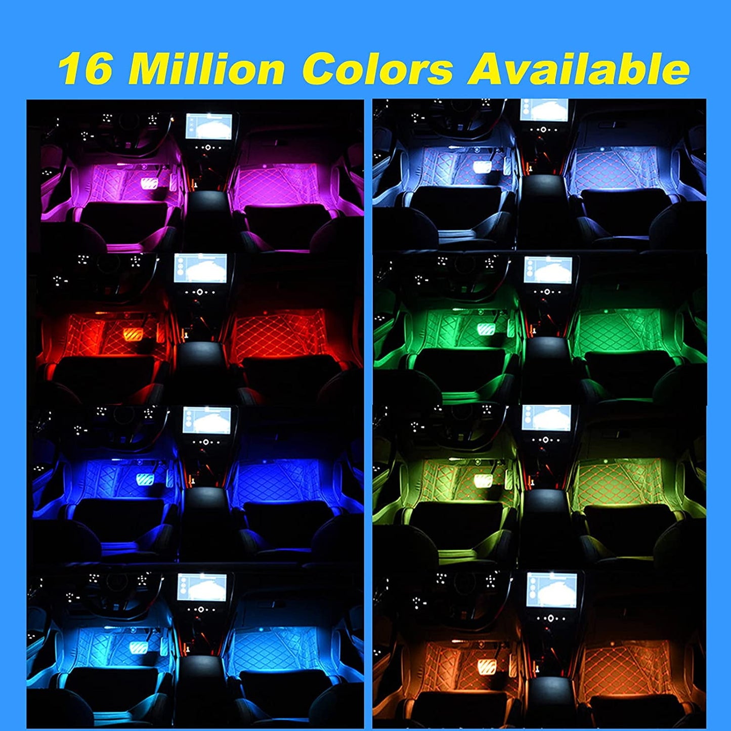TiokMc: APP Control Car LED Lights - Under Dash Lighting Kit for Cars