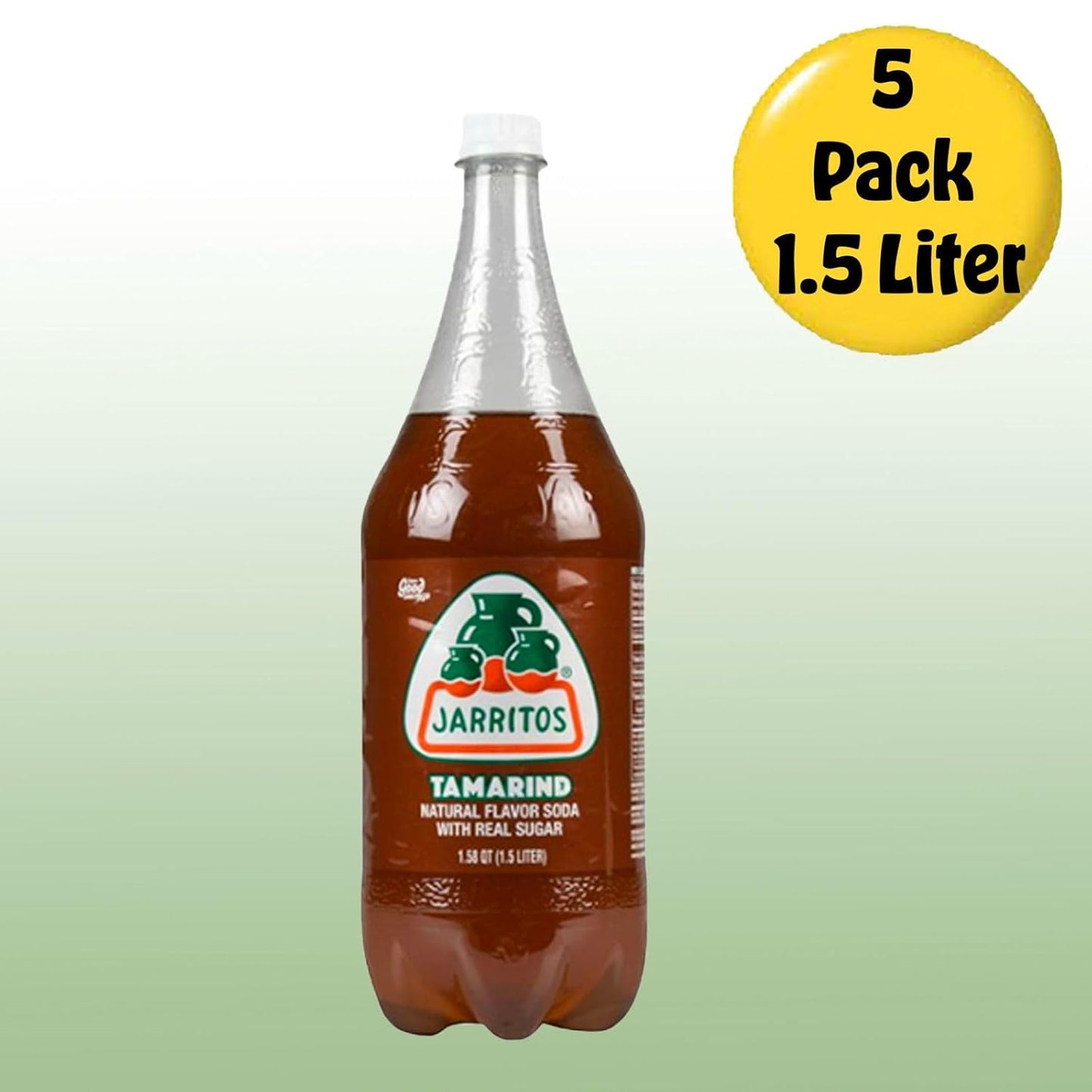 Jarritos Soda: Tamarind - Plastic Bottles 1.5 Liter, 5 pack bottles