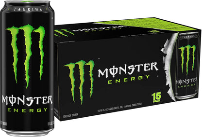 Monster Energy Drink: Green Original, 16 fl. oz. 15 pack cans