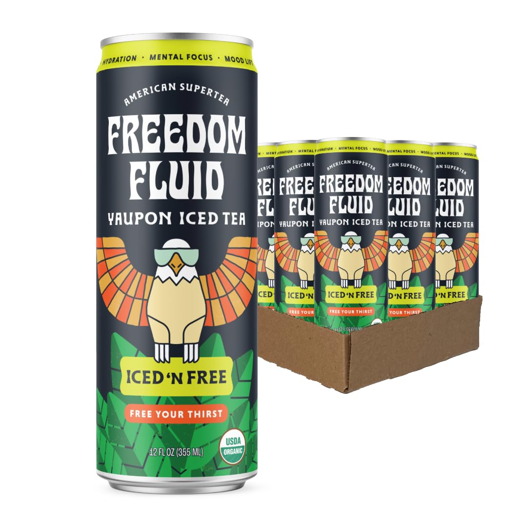 Freedom Fluid: Yaupon Iced Tea, Refreshing Lemon, 12 oz., 12 Pack