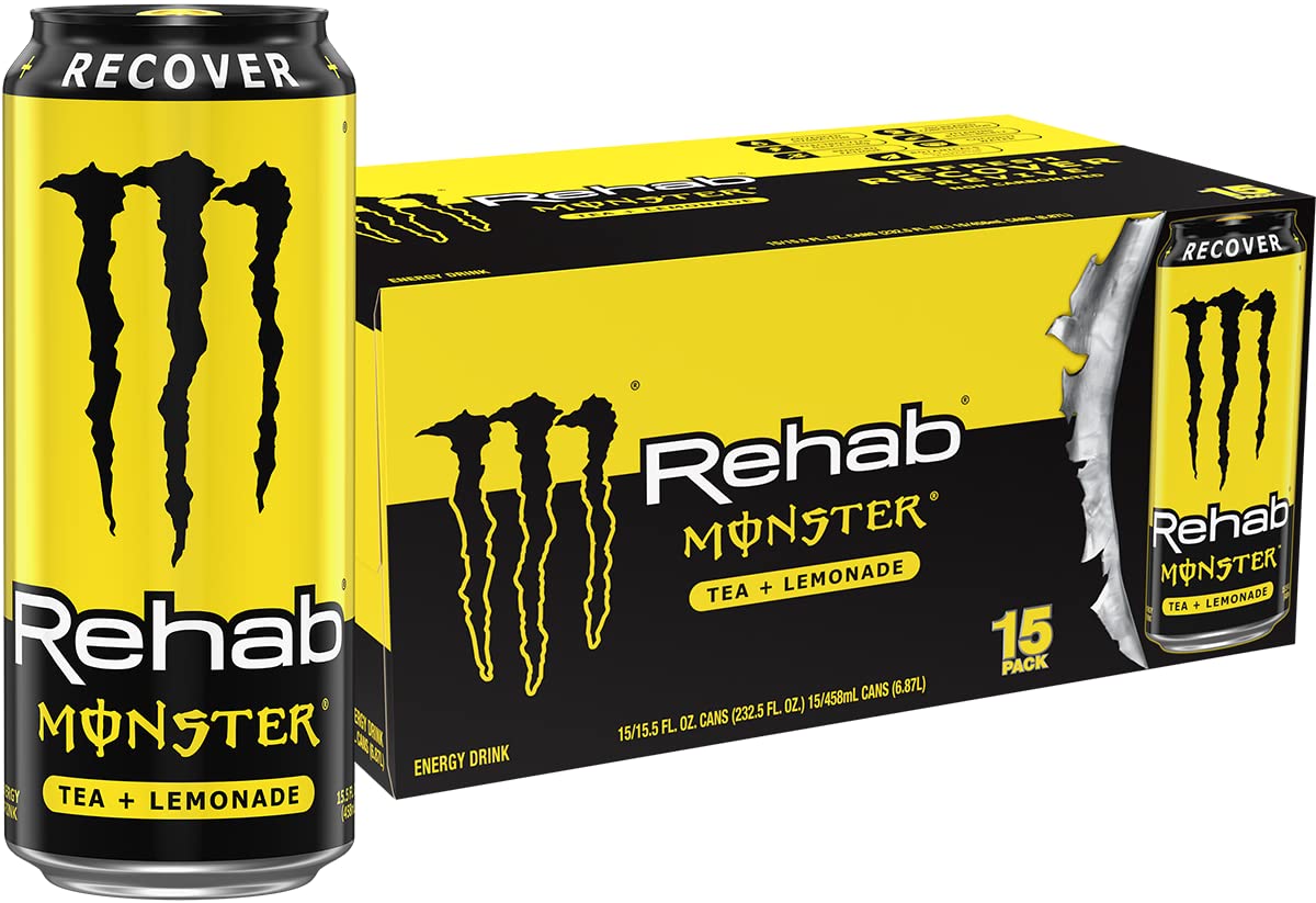 Monster Energy Drink: Rehab Tea + Lemonade, 16 fl. oz. 15 pack cans