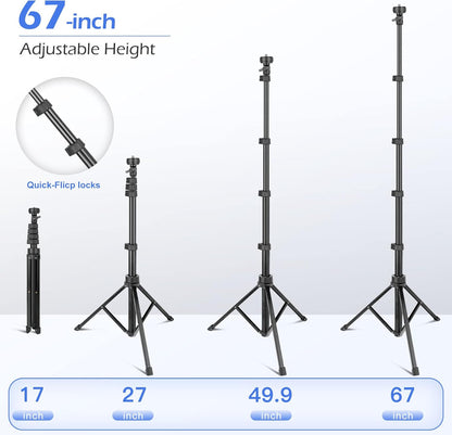 Sensyne: 67" Selfie Stick with Wireless Remote and Tripod, Black