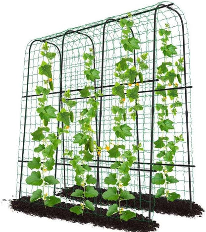 DoCred: Garden Arch Trellis – 87" Adjustable Metal Garden Cover, Green