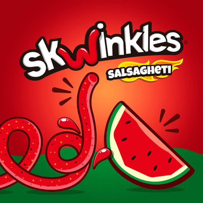 Mexican Candy: Lucas Salsagheti Watermelon Flavored Hot Candy Strips and Tamarind Sauce, 12 Pack