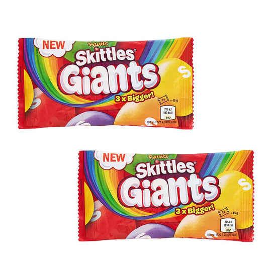 American Candy: Skittles Giants, 3x Bigger Pieces, 2 Pack