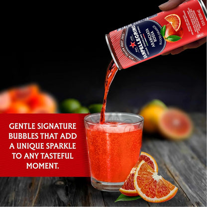 San Pellegrino: Aranciata Rossa Sparkling Blood Orange Drink, 11.15 oz. 24 Pack