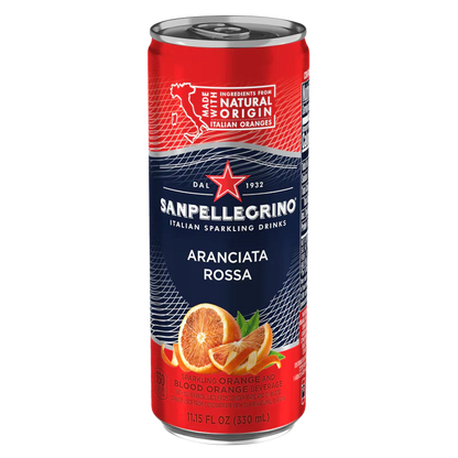 San Pellegrino: Aranciata Rossa Sparkling Blood Orange Drink, 11.15 oz. 24 Pack