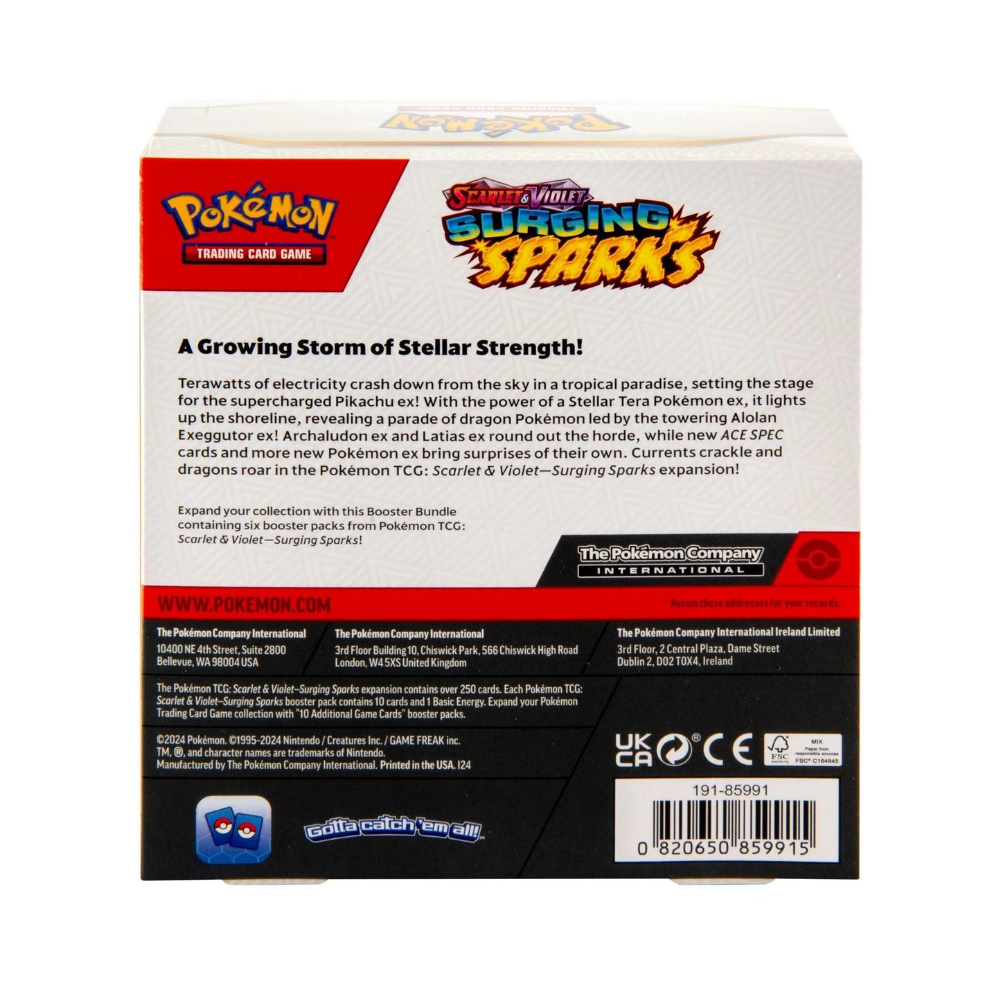 Pokémon TCG: Scarlet & Violet 8 Surging Sparks - Booster Bundle, 6 Booster Packs