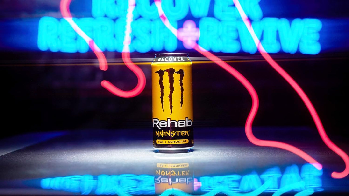 Monster Energy Drink: Rehab Tea + Lemonade, 16 fl. oz. 15 pack cans