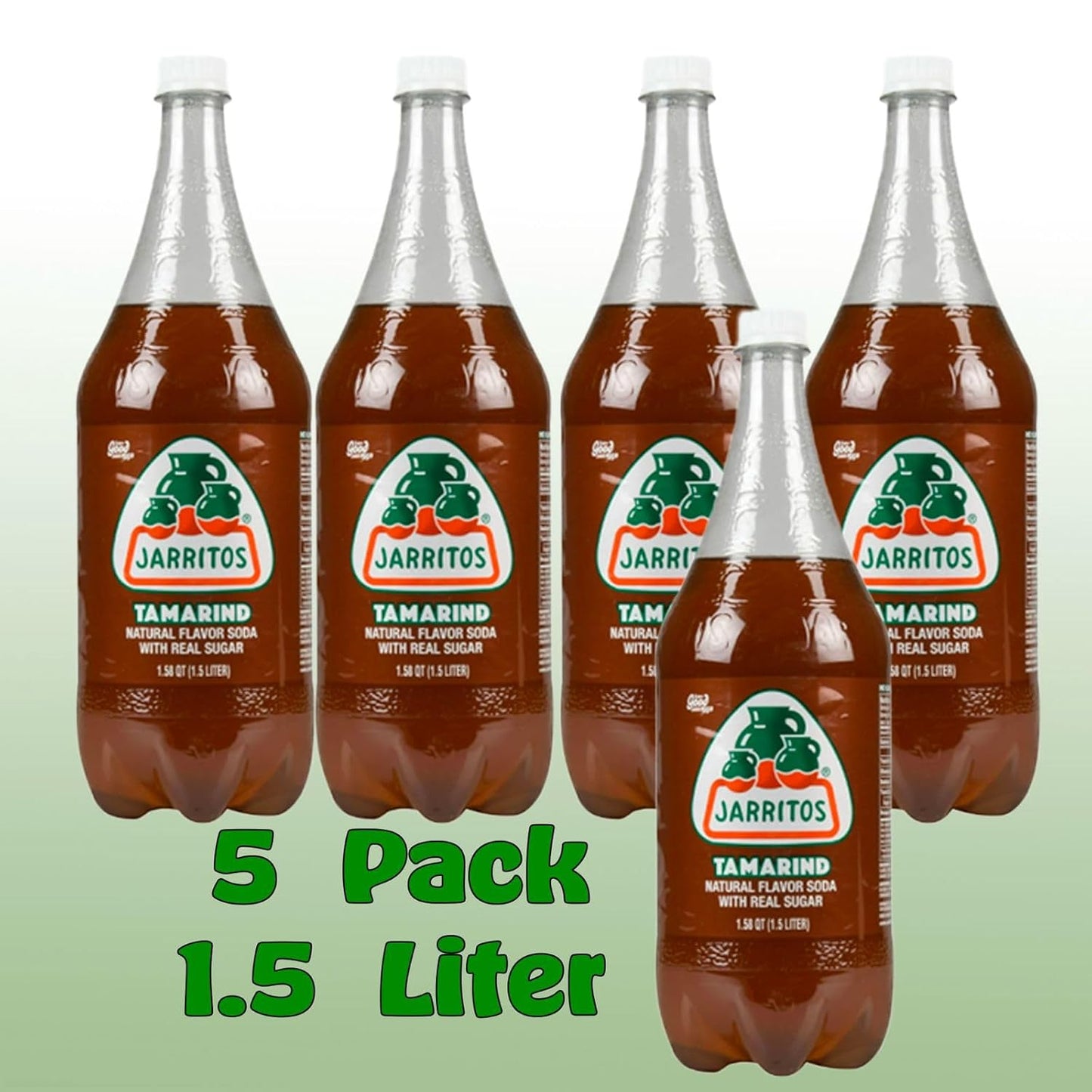 Jarritos Soda: Tamarind - Plastic Bottles 1.5 Liter, 5 pack bottles