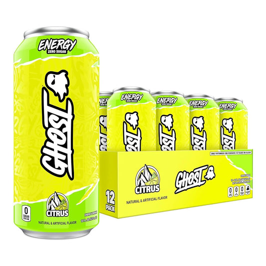 GHOST Energy Drink: Citrus, 16 fl. oz. 12 pack cans