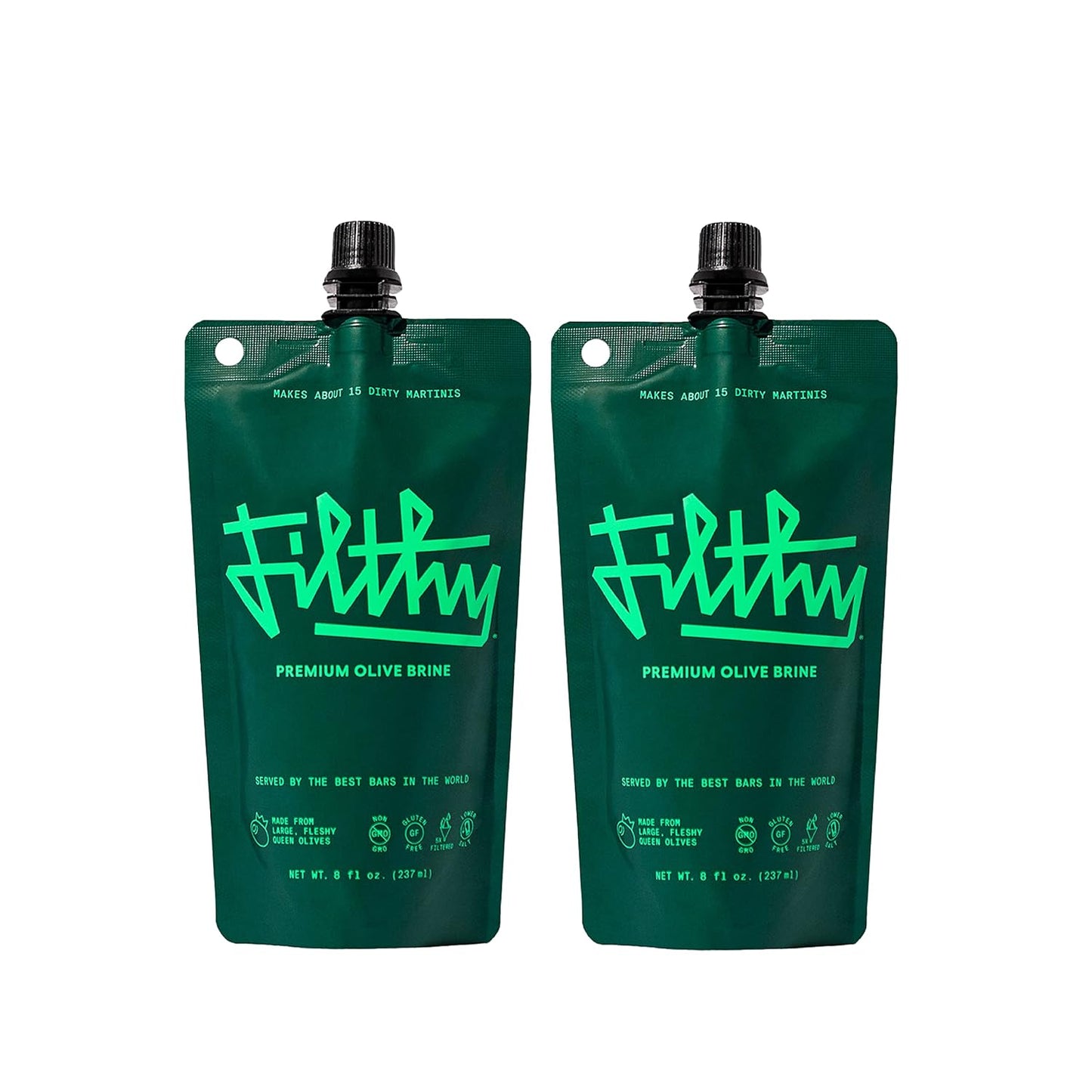 Cocktail: Filthy Olive Brine: Olive Juice for Dirty Martinis, 2 Pack