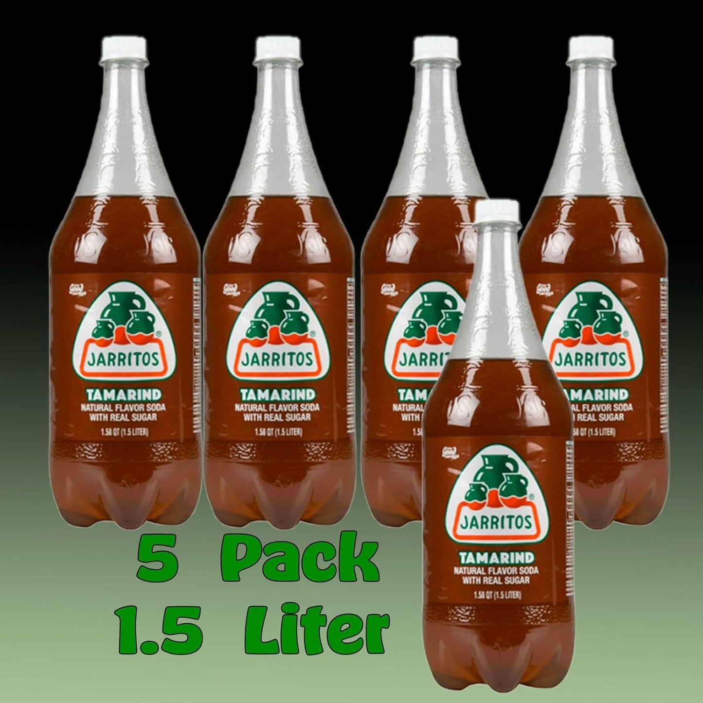 Jarritos Soda: Tamarind - Plastic Bottles 1.5 Liter, 5 pack bottles
