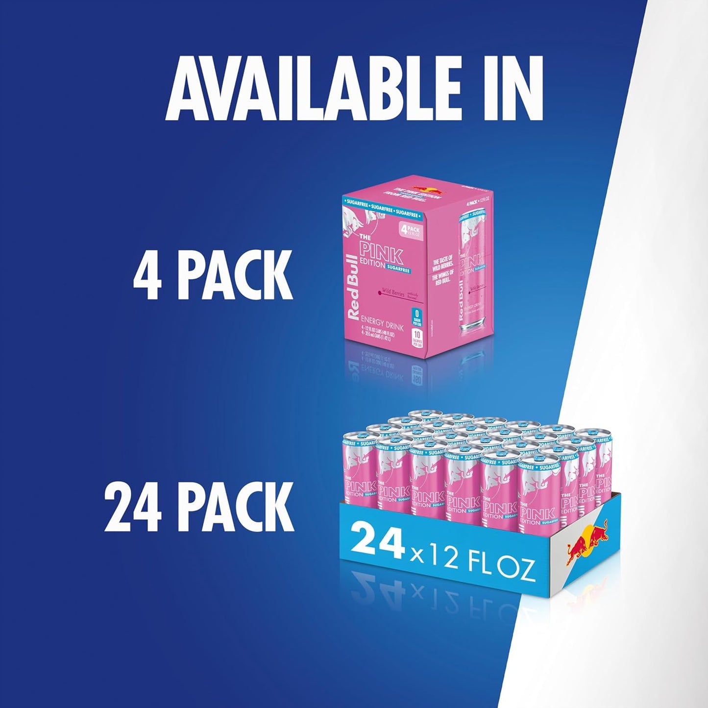 Red Bull: Pink Edition Sugar Free Energy Drink - Wild Berries, 12 fl. oz., 4 pack cans