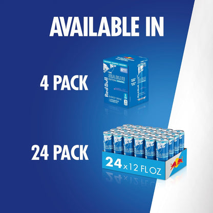 Red Bull: Sea Blue Edition Sugar Free Energy Drink - Juneberry, 12 fl. oz., 4 pack cans