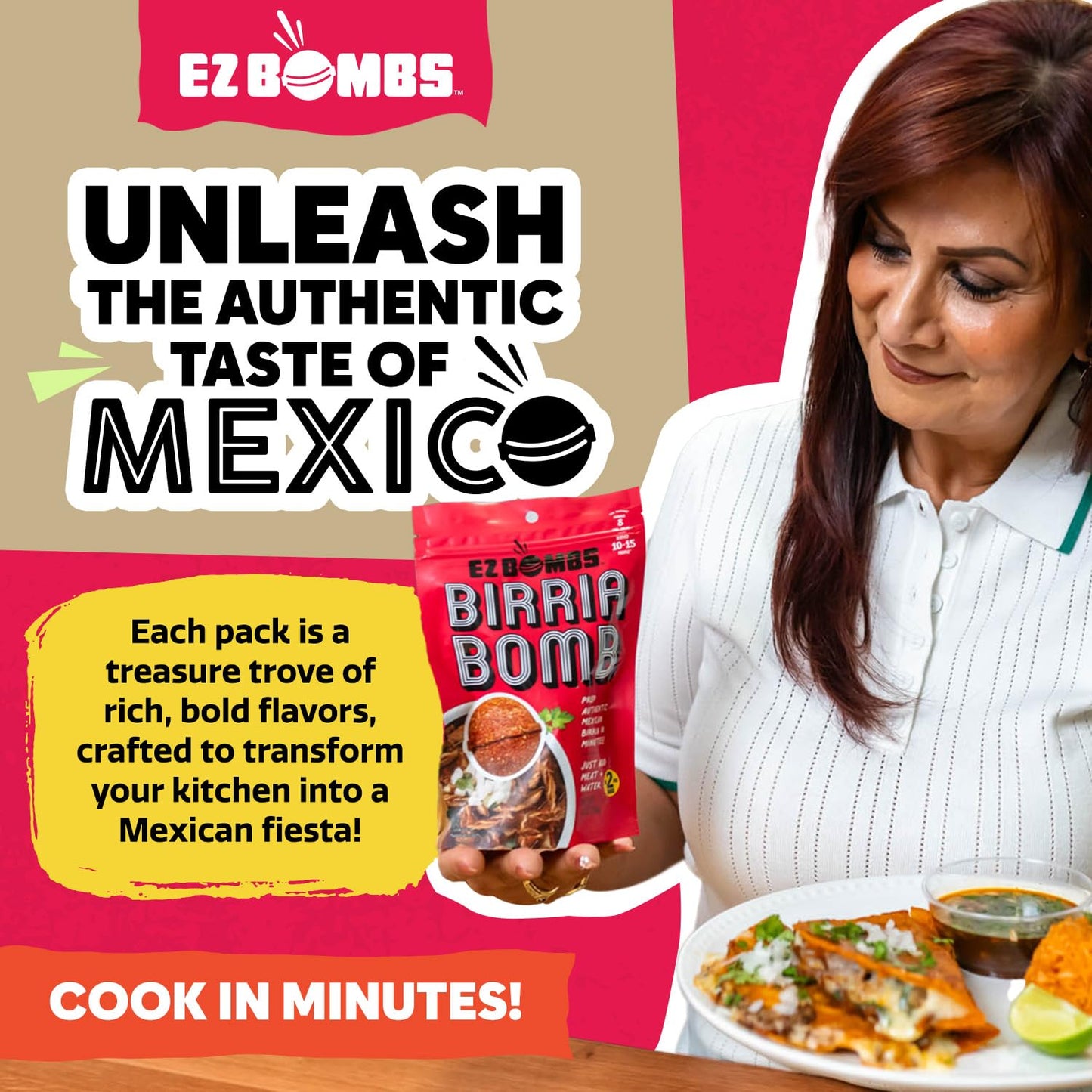 EZ Bombs: Birria Bomb Seasoning, 2 Pack, 4 Pieces