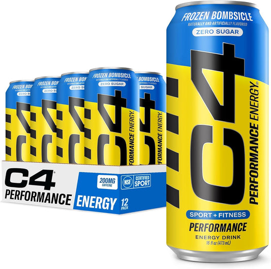 Cellucor C4 Performance Energy Drink: Frozen Bombiscle, 12 fl. oz. 12 pack cans