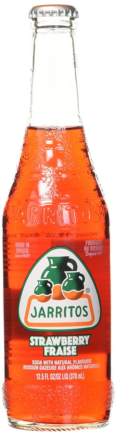 Jarritos Soda: Strawberry - Glass Bottles, 12.5 fl. oz., 24 pack bottles