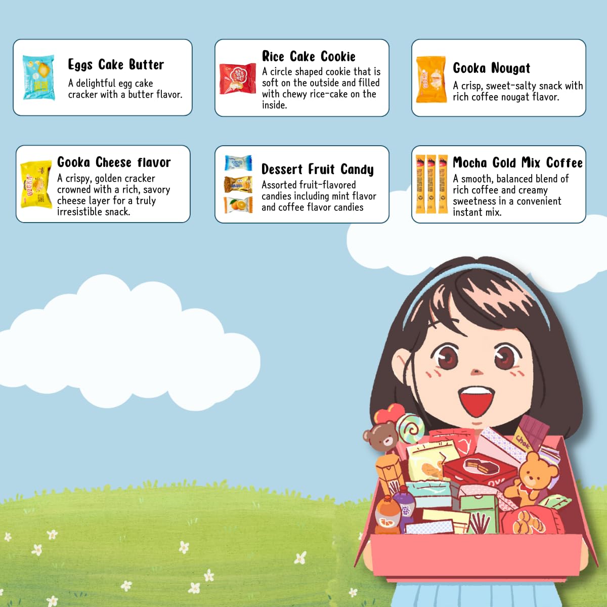 Snack Box: Korean Variety Pack, 50 Different Snacks