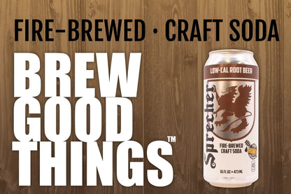 Sprecher Root Beer: Gourmet Low Calorie Craft Root Beer Soda, 16 oz., 12 Pack