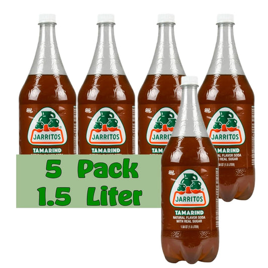 Jarritos Soda: Tamarind - Plastic Bottles 1.5 Liter, 5 pack bottles