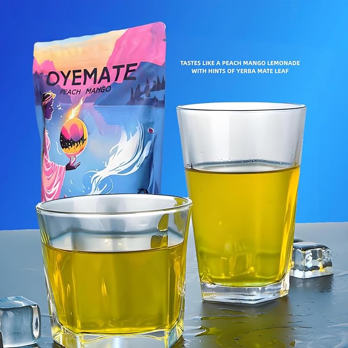 Yerba Mate: Instant Tea, 3-in-1 Super Drink Mix, Peach Mango, 1 Bag