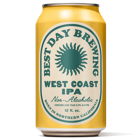 Beer: Best Day Brewing: West Coast IPA - Premium Non-Alcoholic Beer, 12 Pack Beer